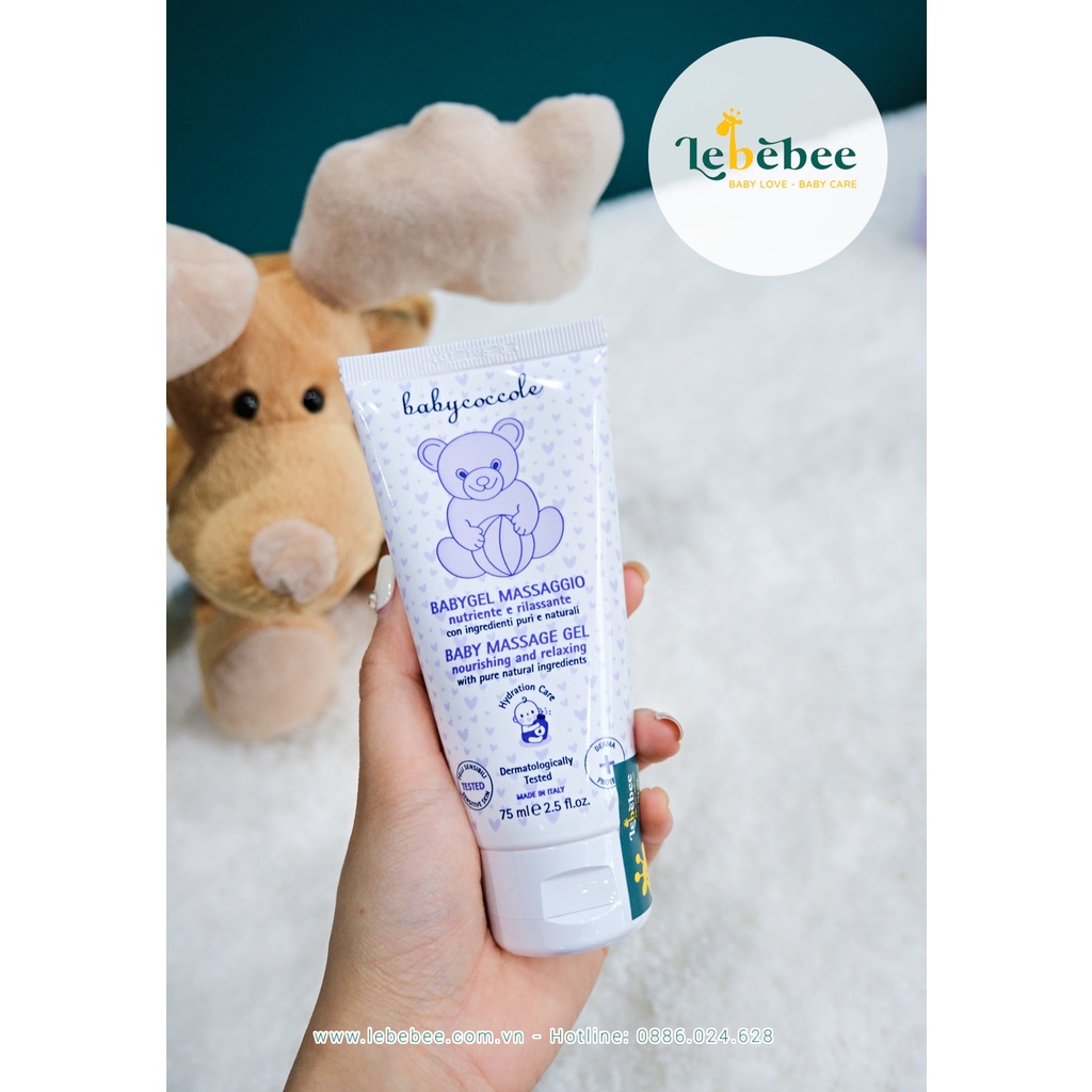 Gel Massage cho Bé Babycoccole 0M+ Chiết Xuất Hạnh Nhân 75ml