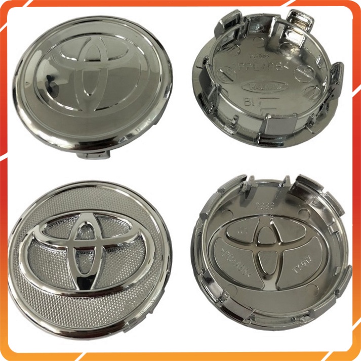 {CHÍNH HÃNG - GIÁ SỐC} Logo chụp mâm, ốp lazang bánh xe ô tô Toyota 57mm