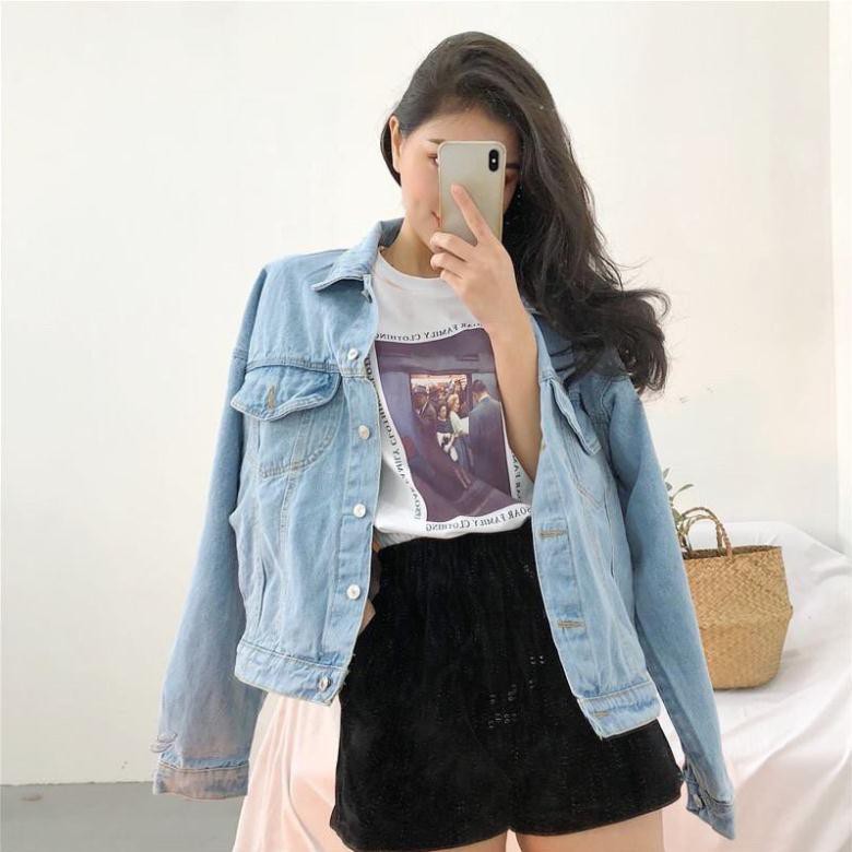 [GIÁ HỦY DIỆT] Áo khoác Denim Basic freesize form rộng siêu chất phối với mọi loại trang phục phù hợp mọi hoàn cảnh