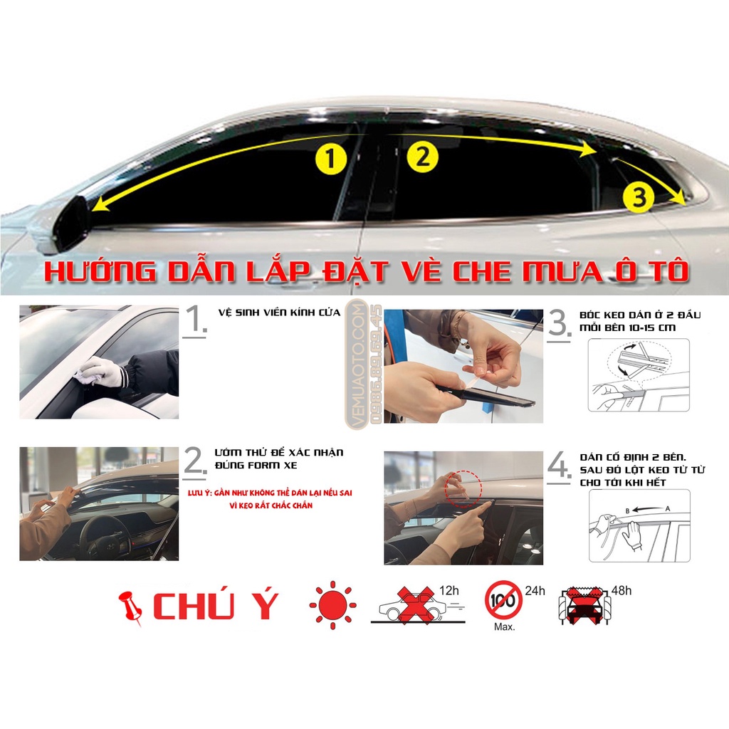 Vè che mưa Hyundai I20 Active đời 2014-2022 - Chính hãng Auto Clover Hàn Quốc