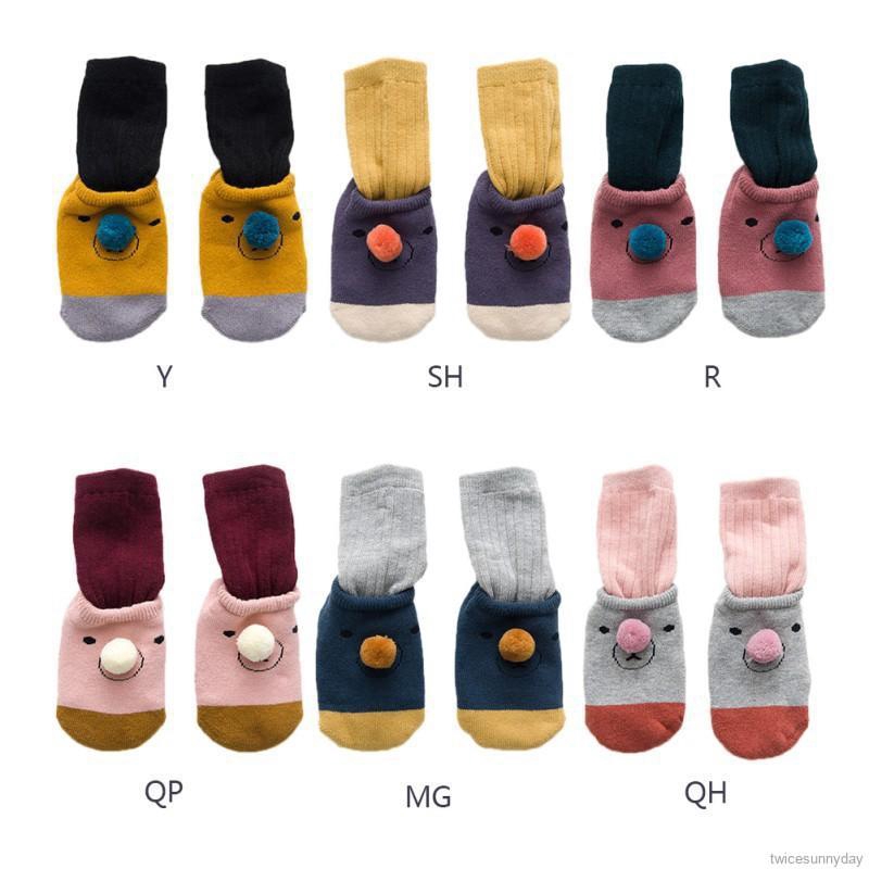 Vớ cotton kiểu dáng hoạt hình xinh xắn dành cho bé gái