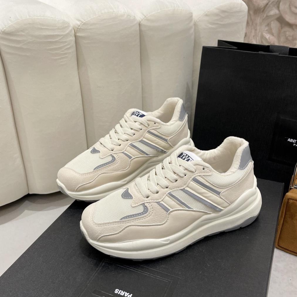 Giày thể thao sneaker nữ màu kèm đế xám , giầy ULZZANG độn đế quảng châu bản đẹp full box hot hit