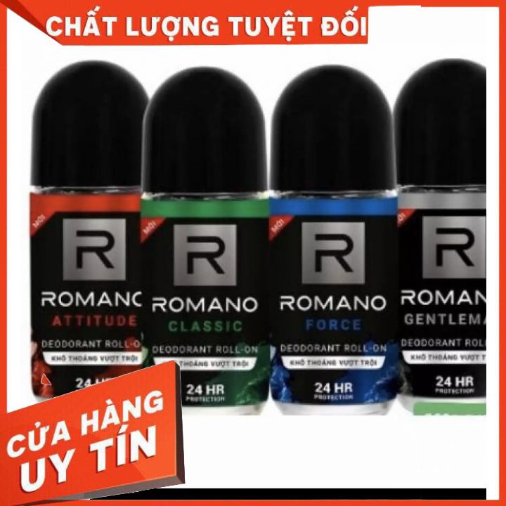 [chính hãng]Lăn Khử Mùi Romano 50 ml  đủ màu đủ mùi khử mùi hôi nách ngăn mồ hôi mùi hương nam tính giữ huong lâu