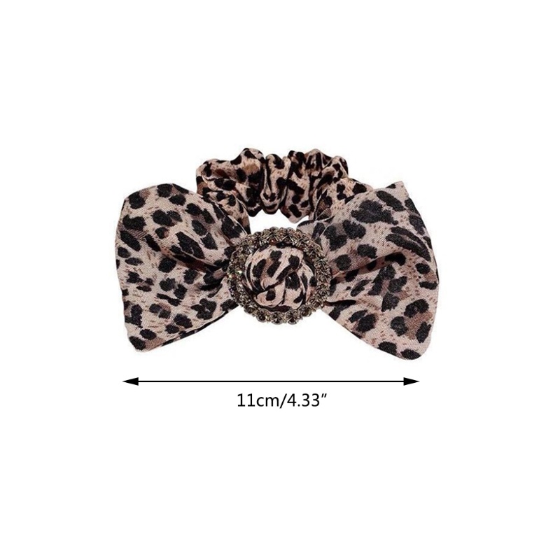 Dây Cột Tóc Co Giãn In Họa Tiết Da Báo Dễ Thương