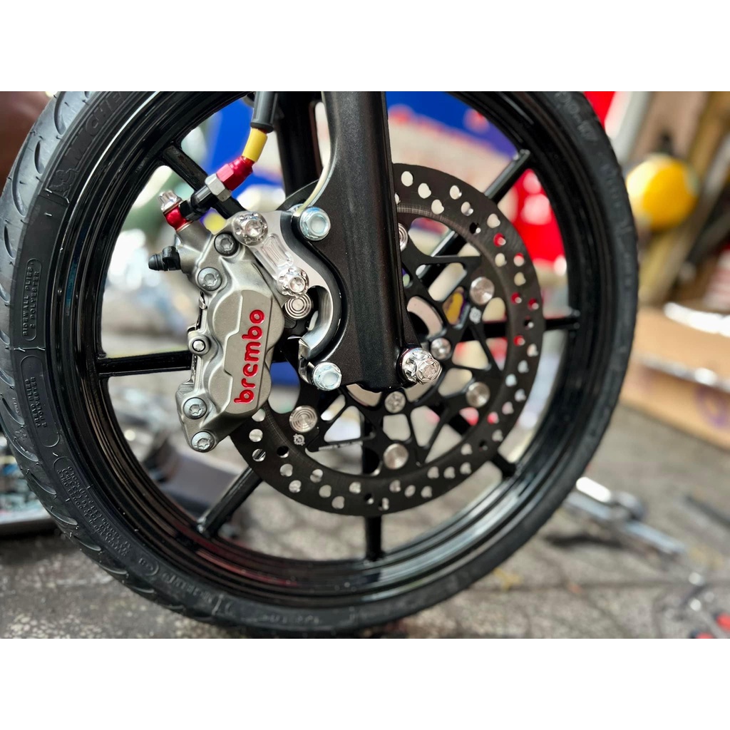 ĐĨA THẮNG PHANH DĨA LC135 / EX135 TQ6 BLACK RACING