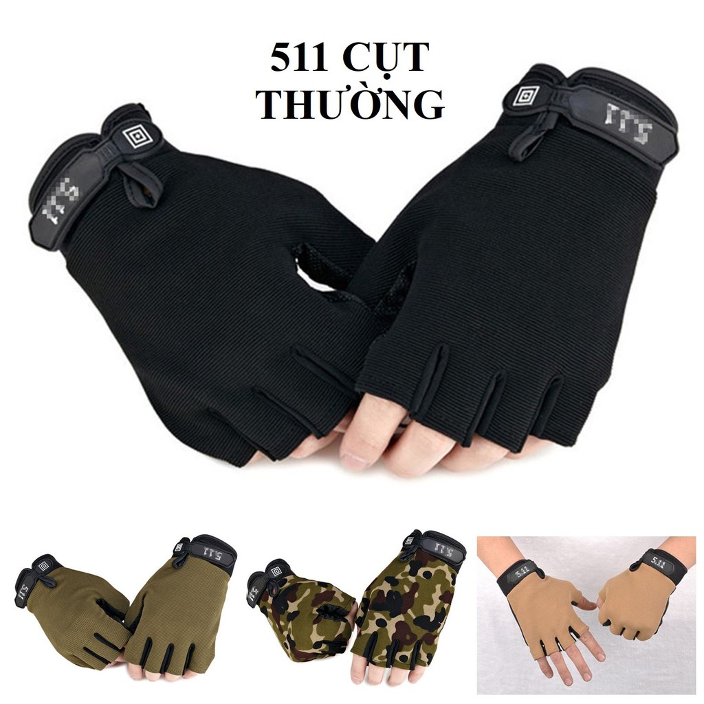 Bán sỉ - Găng tay pubg 511 cụt hở ngón gù mềm, bao tay thể thao gym phượt xe đạp xe máy motor pkl chiến thuật chống nắng