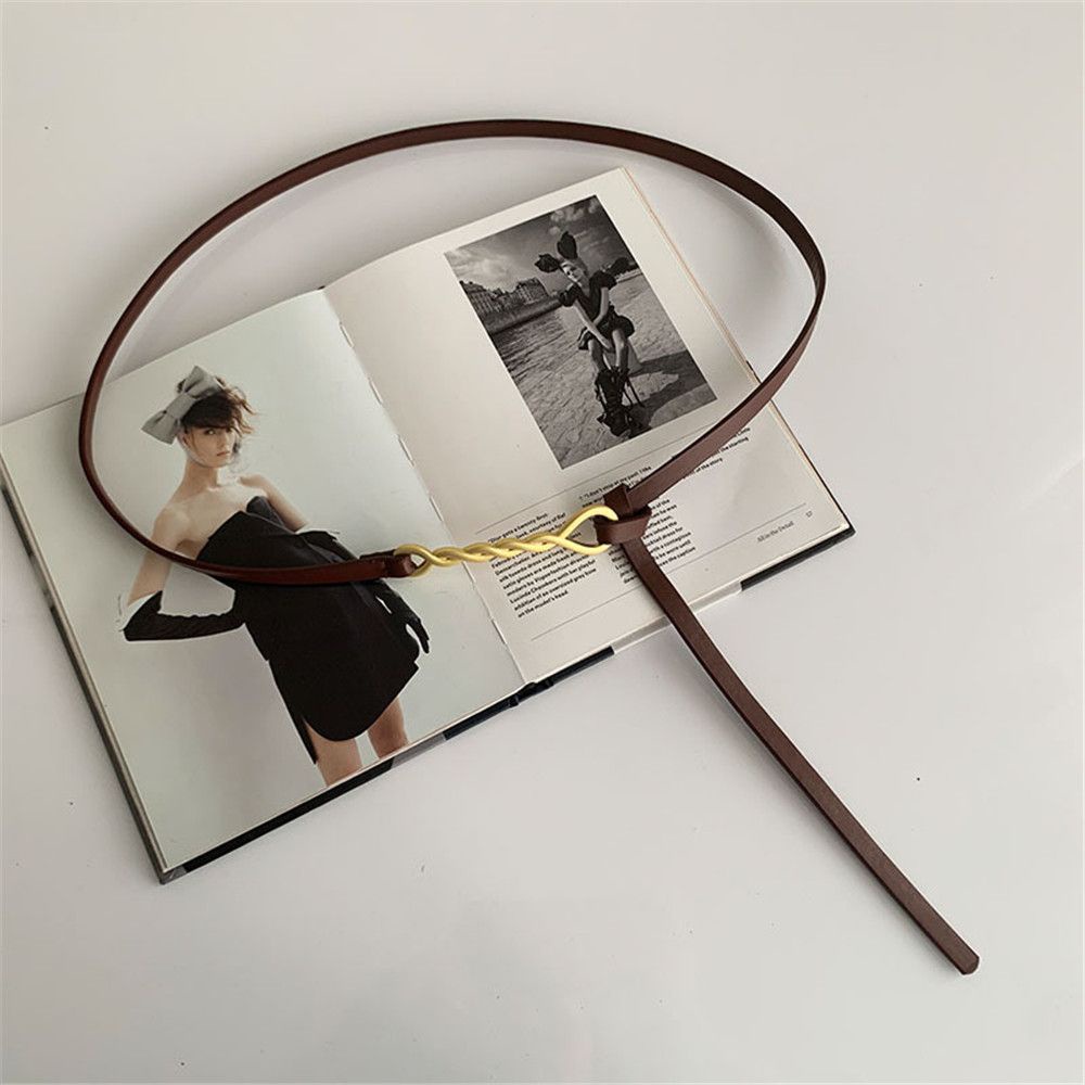 Thắt Lưng Da PU Có Thể Điều Chỉnh Thời Trang Cho Nữ|Dây Đeo Mỏng Có Khóa Màu Sắc / Nhiều Màu Sắc