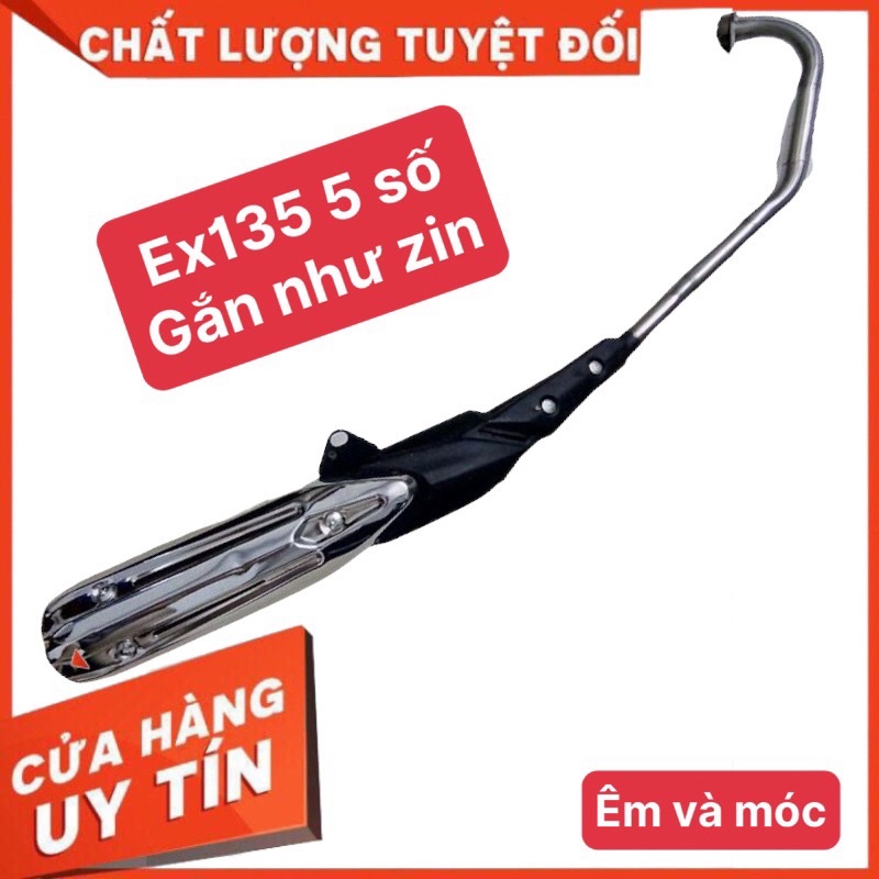 Pô Ex135 5 số êm và móc gắn pát như zin, không chế