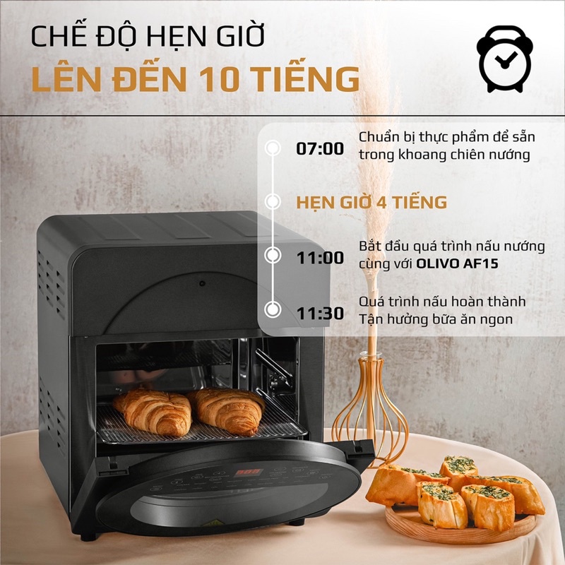 Nồi chiên Olivo AF15 - freeship toàn quốc - tặng quà khủng - đại lý chính hãng