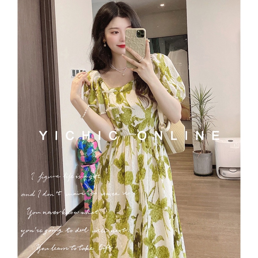 Đầm Maxi Tay Ngắn In Hoa Thời Trang Mùa Hè Dễ Phối Đồ Cho Nữ