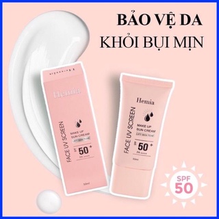 Kem chống nắng hemia hàn quốc, dưỡng trắng make up bảo vệ da, kiềm dầu, nâng tone