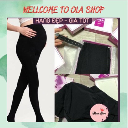 (FREE SHIP) Quần tất cho bà bầu SK có chun điều chỉnh Màu Đen