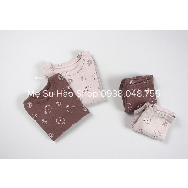 BỘ DÀI TAY TRẺ EM HÃNG DAJOA HÀN QUỐC MẪU GẤU RẤT XINH