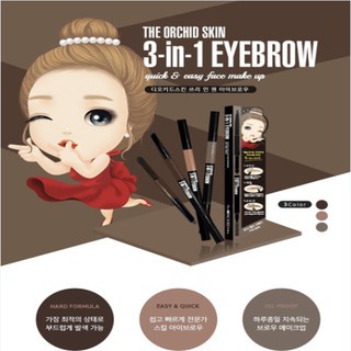 Chì vẽ chân mày the orchid skin 3 in 1 eyebrow