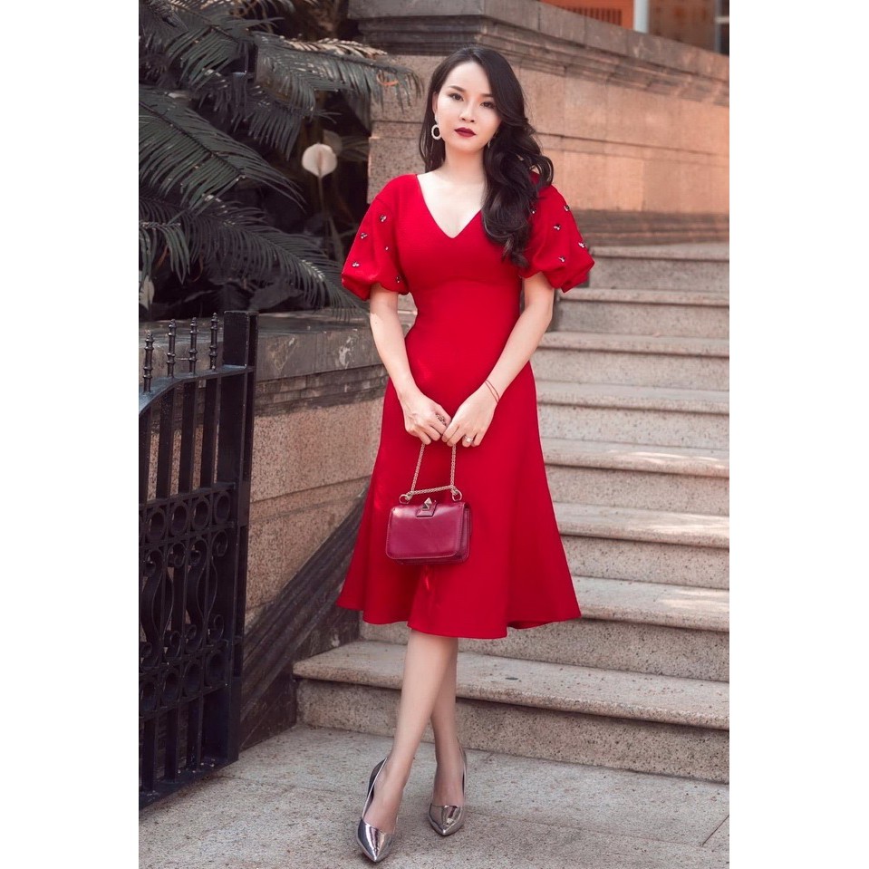 Đầm thun xoè thiết kế cao cấp form chữ A nàng thơ (hàng có size)