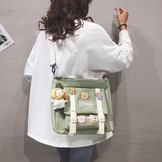 Túi vải canvas mềm cỡ lớn đựng vừa laptop, giấy a4 - 2 dây khóa