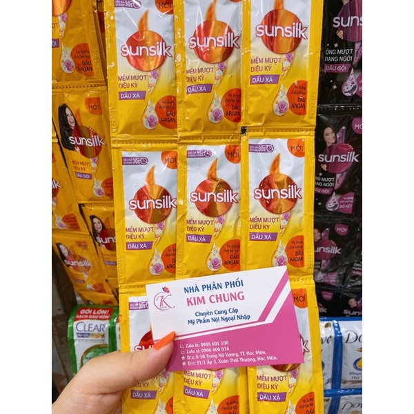 Dây 10 gói Gội Xã Sunsilk óng mượt Rạng Ngời