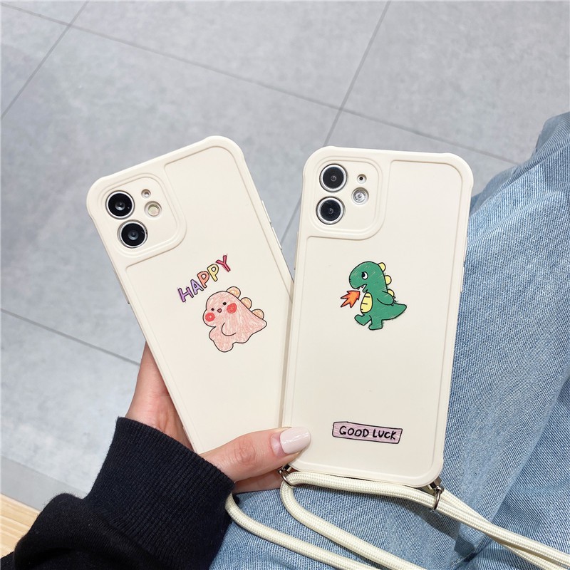 Ốp lưng iphone T-Rex happy cạnh vuông in hình viền 5/5s/6/6plus/6s/6splus/7/7plus/8/8plus/x/xs/11/12/pro/max/plus/promax | BigBuy360 - bigbuy360.vn