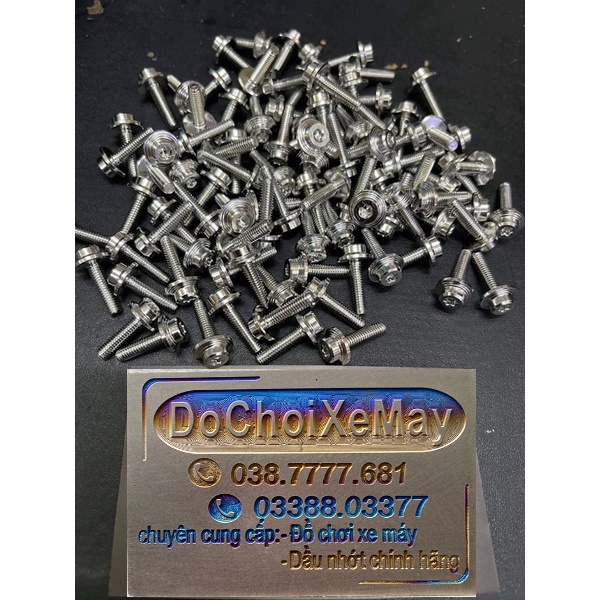 Ốc 4li15 dù nhuyễn Salaya Inox 304 gắn bợ cổ Wave , Winner , ốc nắp dầu . DoChoiXeMay