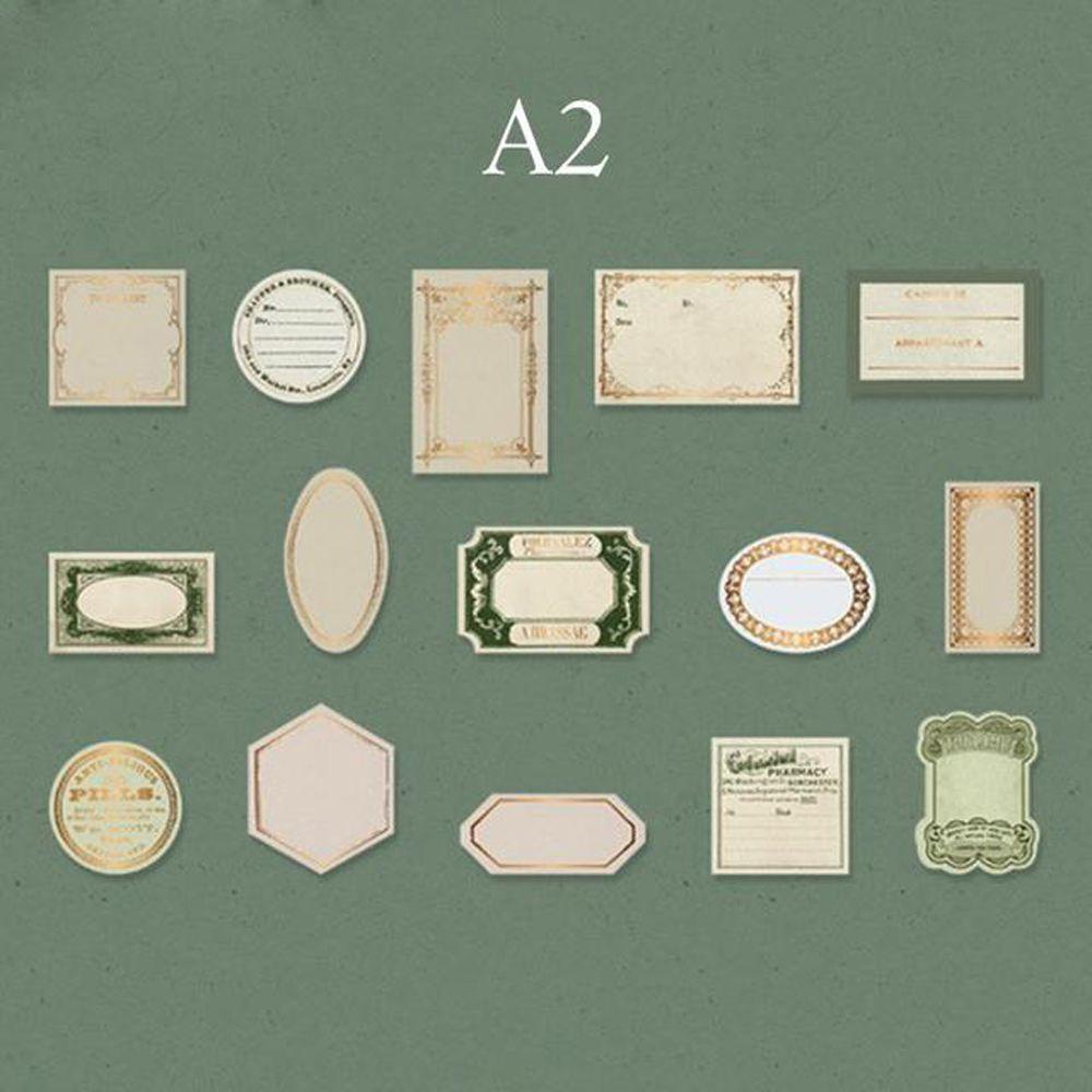 PEWANY Miếng Dán Trang Trí Sổ Tay Màu Đồng Kiểu Cổ Điển Sáng Tạo DIY