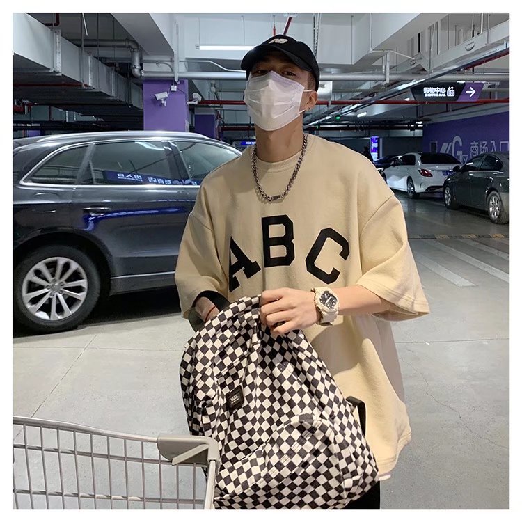 Áo phông nam big size có size lớn M-8xl Áo thun unisex nam nữ form rộng tay lỡ phông In Chữ ABC Phong Cách Mỹ Thời Trang