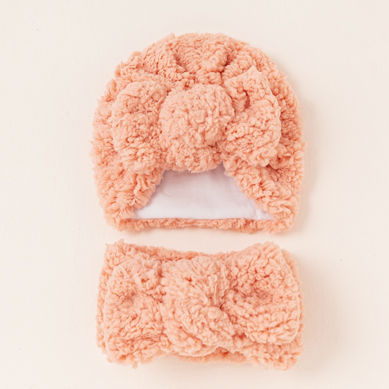 Set 2 Mũ beanie Trùm Đầu Kèm Khăn Choàng Cổ Giữ Ấm Cho Bé