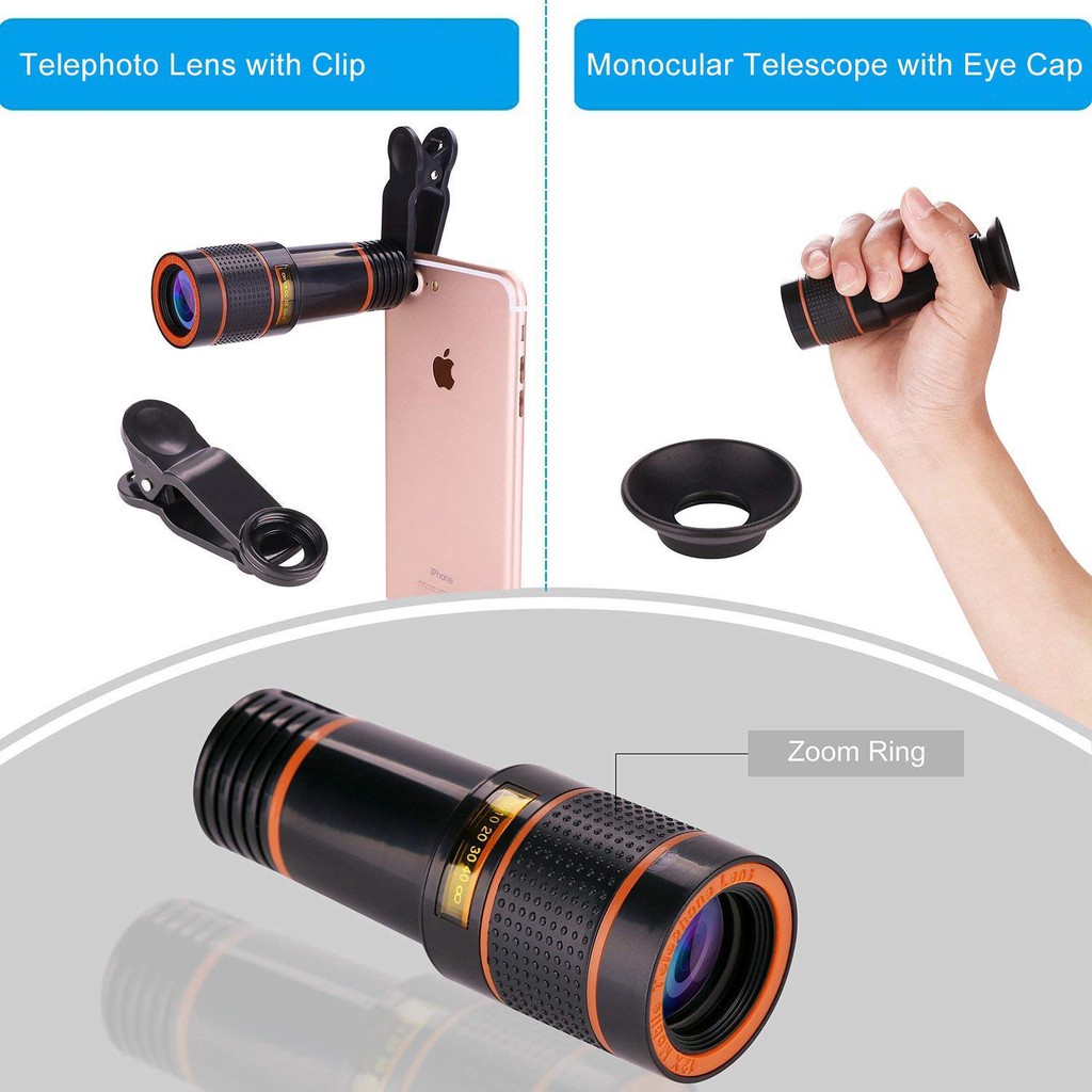 Ống kính chụp hình zoom 12x cho điện thoại