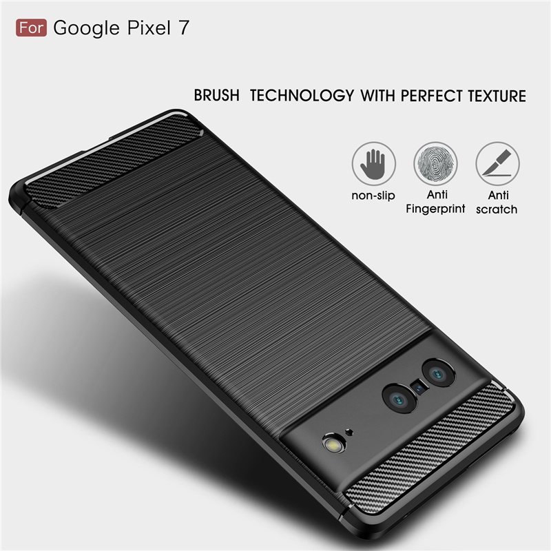 Ốp Điện Thoại Silicon Mềm Sợi Carbon Siêu Mỏng Chống Sốc Cho Google Pixel 4 4XL 4A 5G 5 5A 6 Pro 6A 7 Pro
