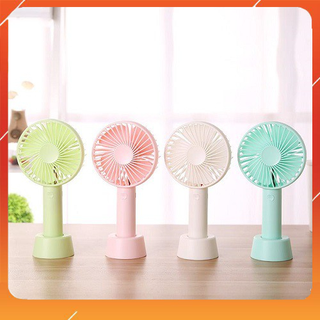 Quạt Mini Tích Điện Cầm Tay Có Đế Để Bàn Siêu Hot Nuty Cho BOST