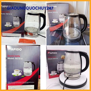 [HÀNG CHÍNH HÃNG] Ấm siêu tốc thuỷ tinh Rapido