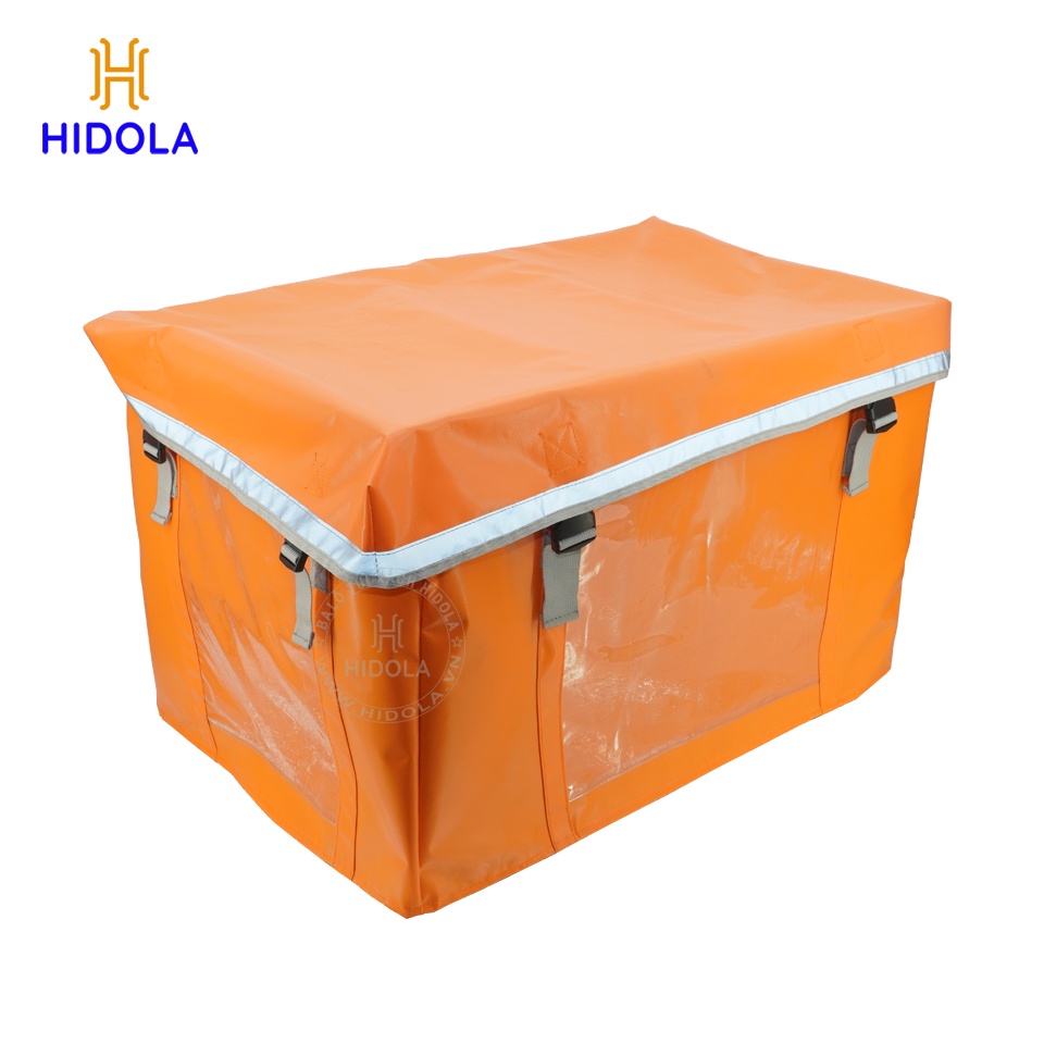 84*63*55cm Túi trùm sọt nhựa giao hàng vải nhựa Tapulin HQ cho rổ cao 55cm