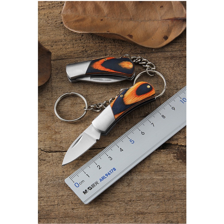 Dao Gấp Làm Móc Khóa Mini - Lưỡi Thép Không Rỉ