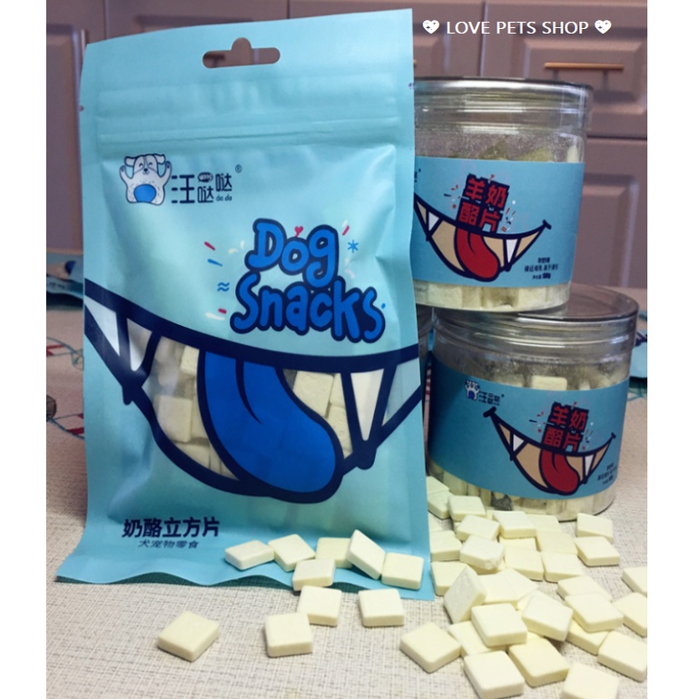 BÁNH THƯỞNG CHO CHÓ MÈO PHÔ MAI VỊ SỮA (DATE: 10/2023) - LOVE PETS SHOP