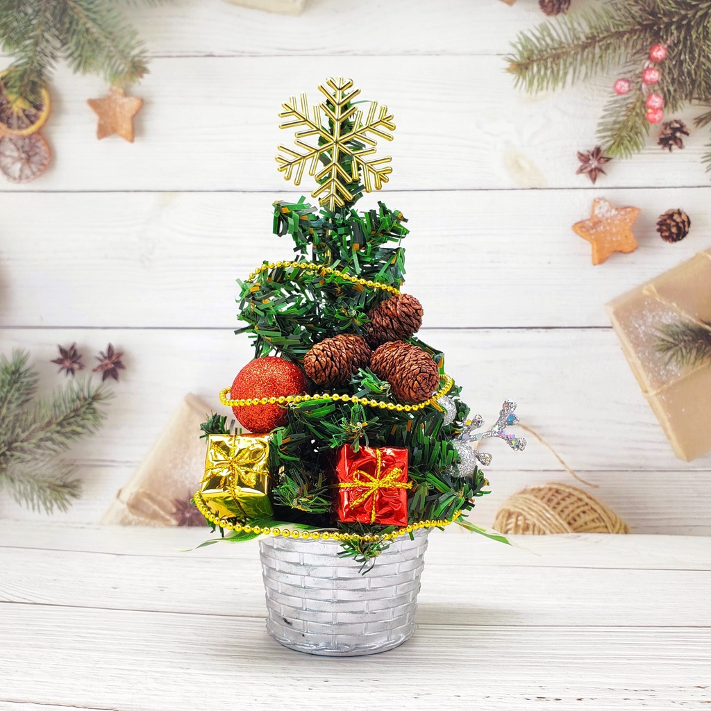Cây Thông Nhí 20CM TNM07 Để Bàn Trang Trí Giáng Sinh