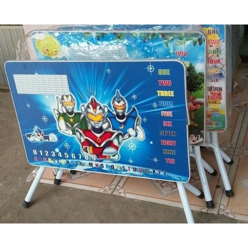 Bàn học cho bé gấp được (Có số + chữ cái + bảng cửu chương)