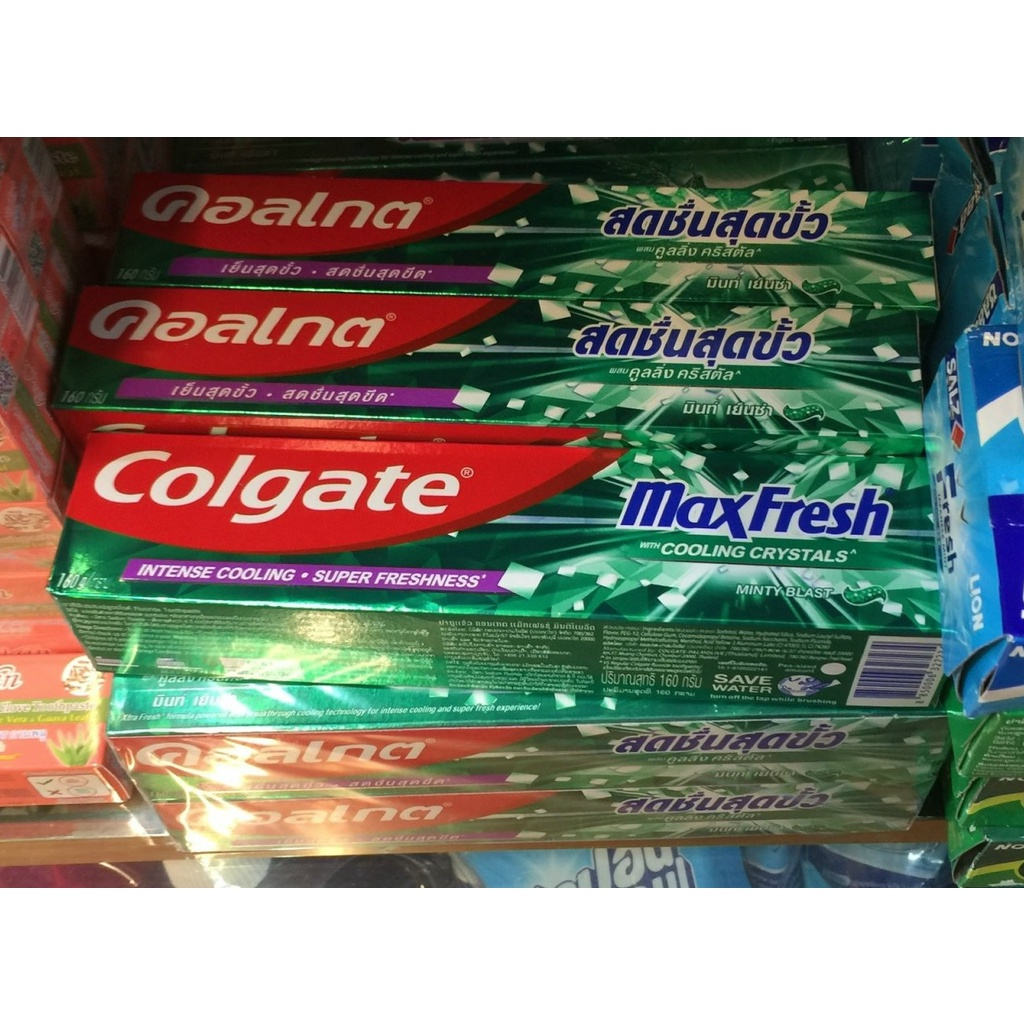 Kem Đánh Răng Colgate Maxfresh Cooling Crystal Hương Bạc Hà Thái Lan 155g