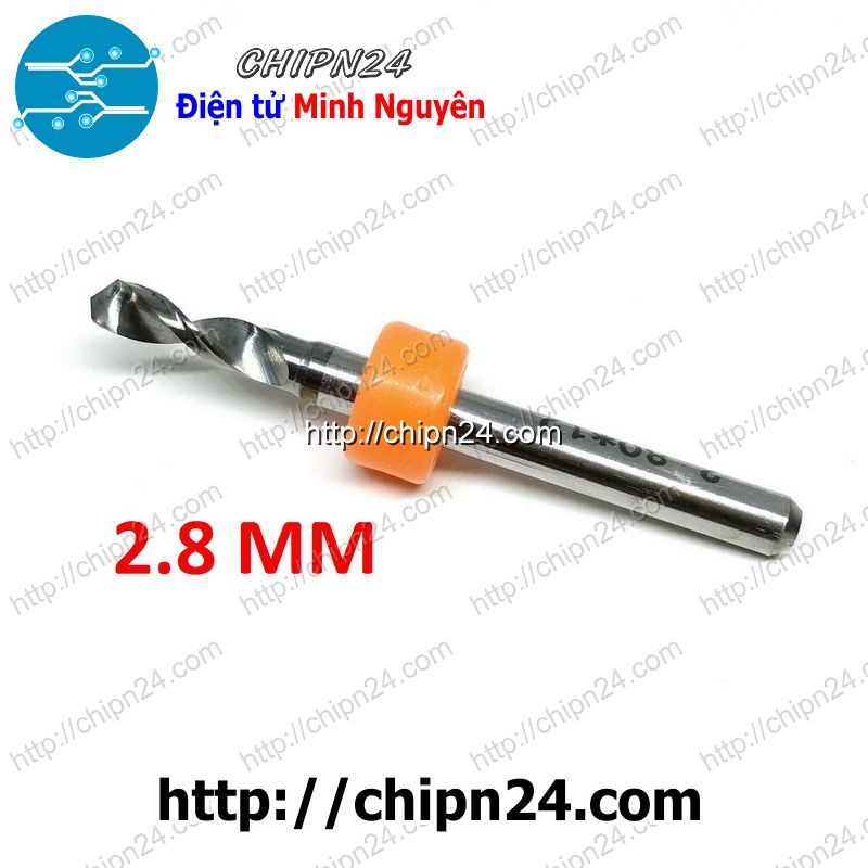 [1 CÂY] Mũi khoan mạch in CNC 2.8mm (Mạch điện tử, PCB)
