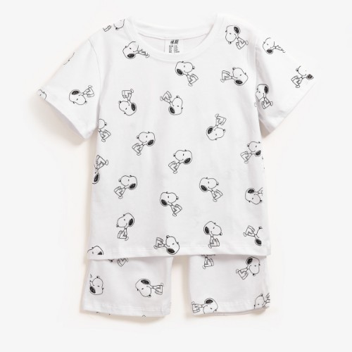 Đồ Bộ Bé Trai Bé Gái Vải Cotton 4C 100%, Bộ Cộc Tay Cho Bé Mặc Nhà, Bộ Quần Áo Trẻ Em Snoopy Đáng Yêu Mùa Hè