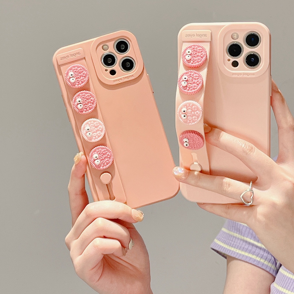 Ốp Lưng HọA TiếT HoạT HìNh Có Dây Đeo Cổ Tay Cho iPhone 14 / 13 / 12PRO MAX / 11 / 13PRO MAX