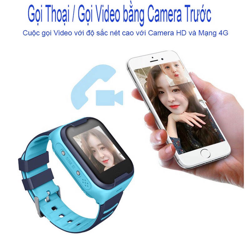 Đồng hồ thông minh trẻ em ANNCOE AC86F định vị GPS - Gọi Video Call- Dug lượng pin 700mAh- Ngôn Ngữ tiếng việt