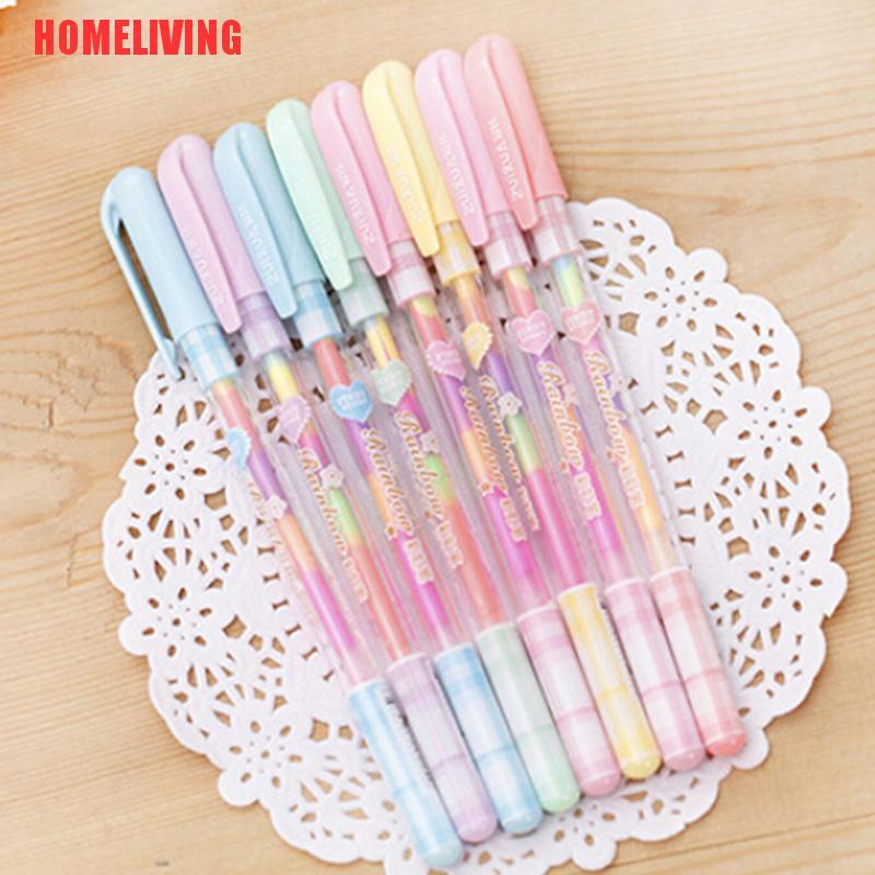 Bộ 2 Bút Đánh Dấu 6 Bút Bi Thiết Kế Dễ Thương Tiện Dụng