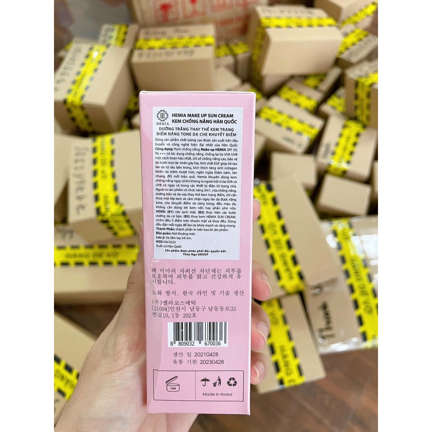 (quà khủng) [Chính Hãng]Kem Dưỡng Da Chống Nắng Hemia 50ml | BigBuy360 - bigbuy360.vn