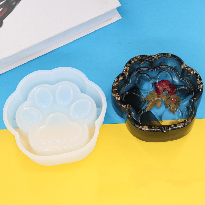 Khuôn Silicone Làm Gạt Tàn Thuốc Hình Chân Mèo Tiện Dụng