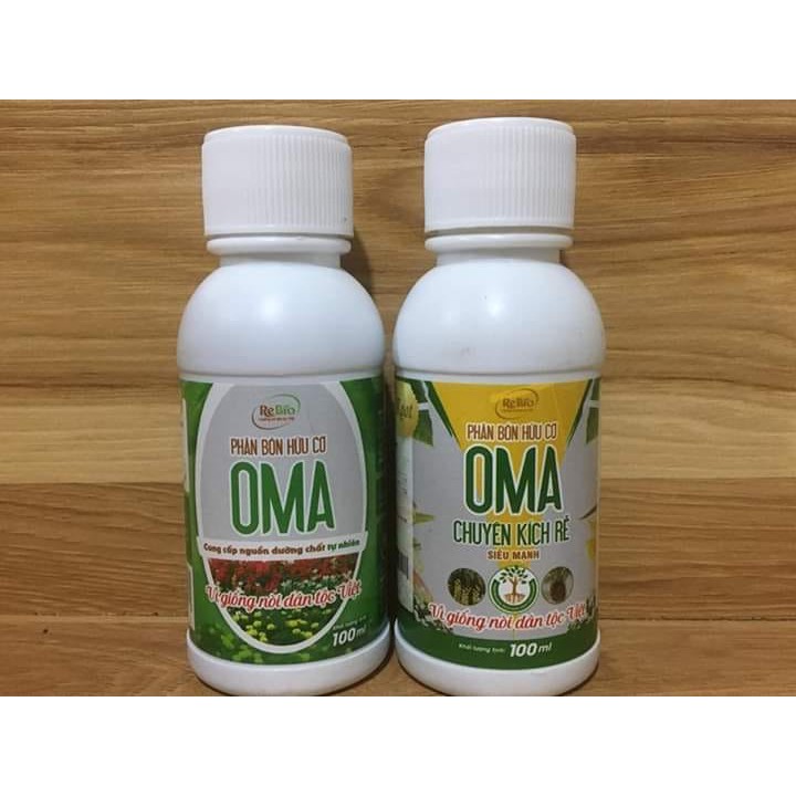 Combo 2 chai OMA KÍCH RỄ 100ml + OMA DINH DƯỠNG 100ml- Chuyên kích rễ + cung cấp đầy đủ chất dinh dưỡng cho cây hoa