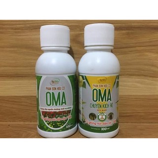 Combo 2 chai oma kích rễ 100ml + oma dinh dưỡng 100ml- chuyên kích rễ + cung cấp đầy đủ chất dinh dưỡng cho cây hoa