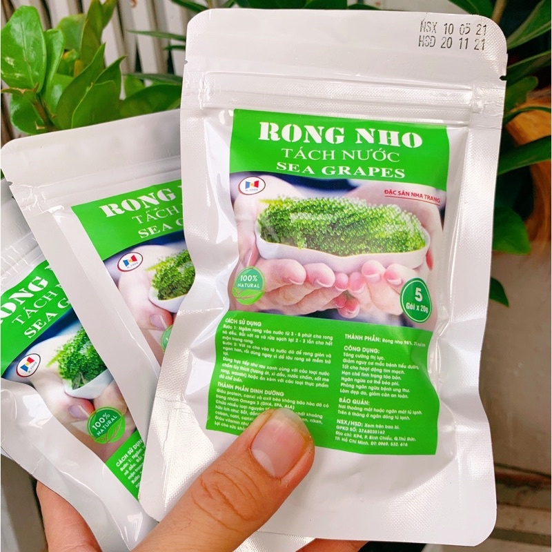 100gram - Rong nho tách nước - Rong Nho Khánh Hoà