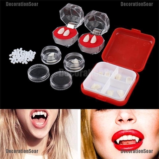 VAMPIRE Set 2 Răng Nanh Giả Hóa Trang Ma Cà Rồng Bằng Nhựa Resin