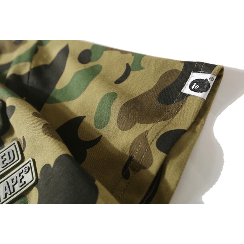 Áo Thun Cotton Tay Ngắn In Họa Tiết Bape Thời Trang Cho Nam Và Nữ