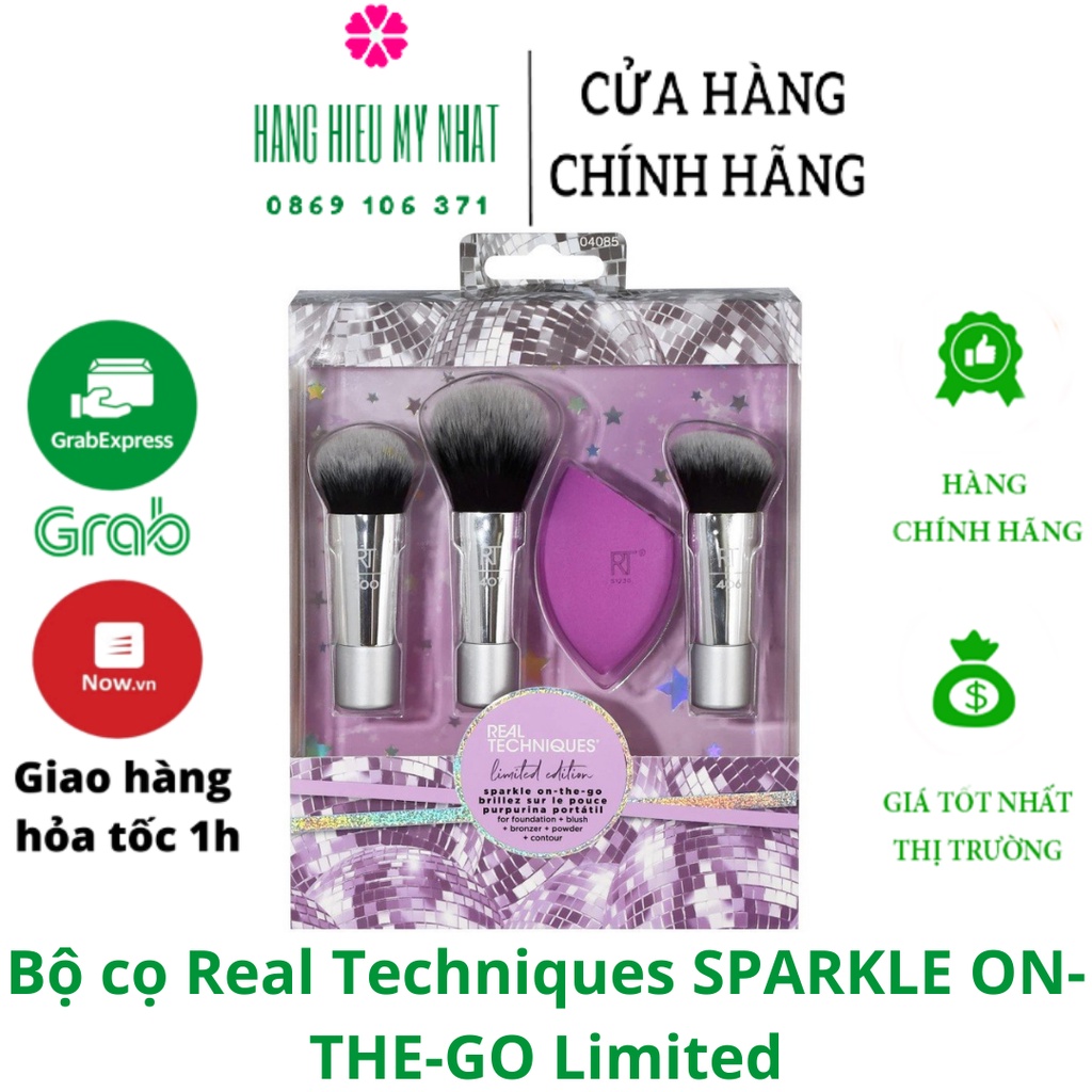 Bộ cọ Real Techniques SPARKLE ON-THE-GO Limited