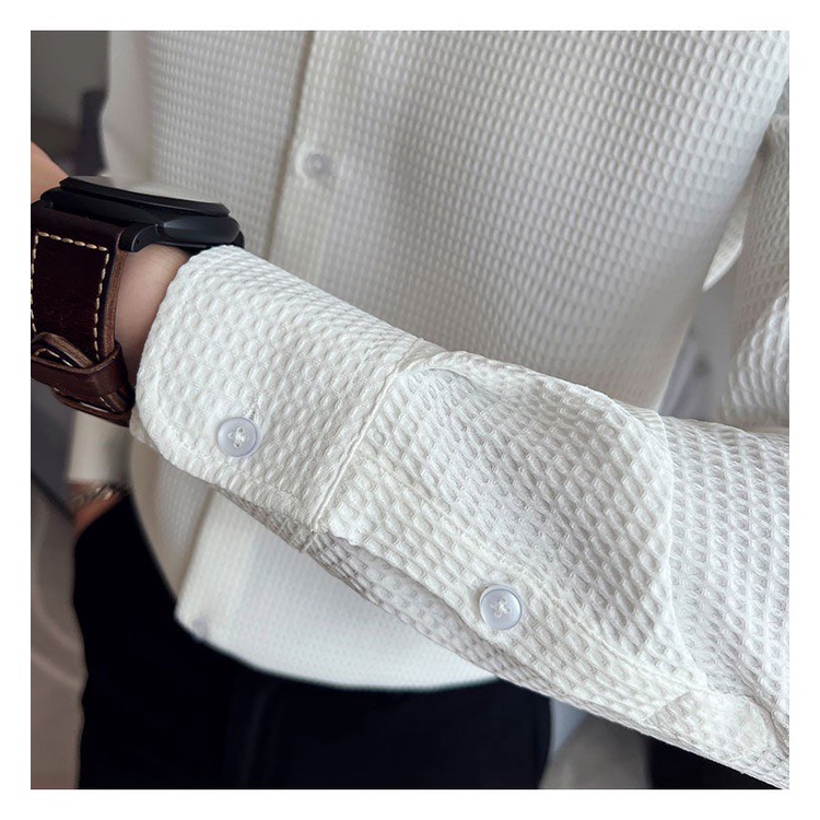 Áo Sơ Mi Nam Dài Tay Công Sở Cao Cấp ,Sơ Mi Nam Hàn Quốc Vải Chất Lụa SaTin, Kiểu Dáng Ôm , Phom Slimfit Ôm Body